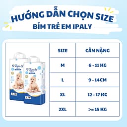(Combo 100 Miếng) Tã Bỉm Quần Trẻ Em Ipaly Organic Mềm Mại Thấm Hút Nhanh, Bỉm Quần Chống Hăm Size M-2XL 2