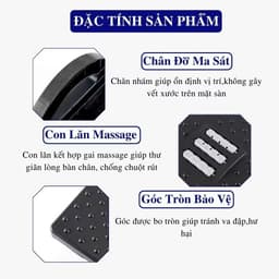 Ghế Gác Massage Chân Văn Phòng Hình Đế Bán Nguyệt và Dụng Cụ Massage Chân 8/ 6/ 5 Thanh Gỗ. LMS 4