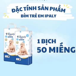 (COMBO 100 MIẾNG) Tã Bỉm Trẻ Bỉm Trẻ Em Ipaly Organic Thấm Hút Nhanh Chóng An Toàn Cho Da Mềm Mại Không Hăm 2