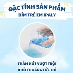(COMBO 100 MIẾNG) Tã Bỉm Trẻ Bỉm Trẻ Em Ipaly Organic Thấm Hút Nhanh Chóng An Toàn Cho Da Mềm Mại Không Hăm 3