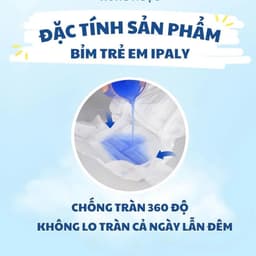 (COMBO 100 MIẾNG) Tã Bỉm Trẻ Bỉm Trẻ Em Ipaly Organic Thấm Hút Nhanh Chóng An Toàn Cho Da Mềm Mại Không Hăm 5