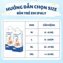 (COMBO 100 MIẾNG) Tã Bỉm Trẻ Bỉm Trẻ Em Ipaly Organic Thấm Hút Nhanh Chóng An Toàn Cho Da Mềm Mại Không Hăm 9