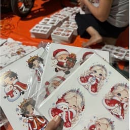 Set 20-50-100 Thẻ Cài Kẹo Mút Noel In 2 Mặt Đa Dạng Hình Đáng Yêu 7
