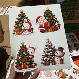Set 20-50-100 Thẻ Cài Kẹo Mút Noel In 2 Mặt Đa Dạng Hình Đáng Yêu 6