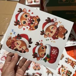 Set 20-50-100 Thẻ Cài Kẹo Mút Noel In 2 Mặt Đa Dạng Hình Đáng Yêu 5
