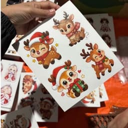 Set 20-50-100 Thẻ Cài Kẹo Mút Noel In 2 Mặt Đa Dạng Hình Đáng Yêu 4