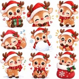 Set 20-50-100 Thẻ Cài Kẹo Mút Noel In 2 Mặt Đa Dạng Hình Đáng Yêu 9