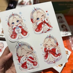 Set 20-50-100 Thẻ Cài Kẹo Mút Noel In 2 Mặt Đa Dạng Hình Đáng Yêu 3
