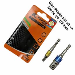 BỘ 2 ĐẦU CHUYỂN VÍT SANG VẶN KHẨU 1/4,1/2 INCH CHÂN LỤC GIÁC KAPUSI K7842 THÉP CHỐNG GỈ_CÓ XUẤT HĐ VAT 1