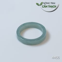[Nông Trại Cẩm Thạch] Nhẫn Ngọc Cẩm Thạch Phỉ Thúy Lam Ngọc Bản Vuông Ngọc Tự Nhiên Type A kèm kiểm định 6