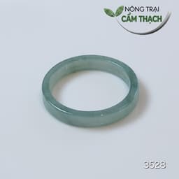 [Nông Trại Cẩm Thạch] Nhẫn Ngọc Cẩm Thạch Phỉ Thúy Lam Ngọc Bản Vuông Ngọc Tự Nhiên Type A kèm kiểm định 9