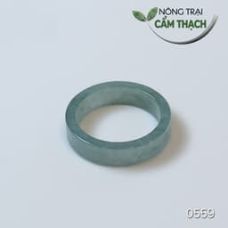 [Nông Trại Cẩm Thạch] Nhẫn Ngọc Cẩm Thạch Phỉ Thúy Lam Ngọc Bản Vuông Ngọc Tự Nhiên Type A kèm kiểm định 5