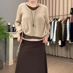 (47-90 KG) ÁO DỌC DUNE, CHẤT THUN LEN GÂN CO GIÃN, FORM SUÔNG RỘNG, LAYER, GỌN EO 1