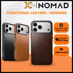 [Có iP18] Ốp Da NOMAD Traditional Leather Horween Da Cao Cấp – Có Nút Control – Chính Hãng cho iP 18 | 17 Pro Max 1