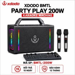 Loa Karaoke Bluetooth XDODO BMTL Party Play 200W, Kèm 2 Micro Không Dây, Bluetooth 5.3, Pin 10000mAh, Đèn LED RGB, Chống 1