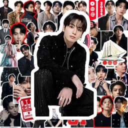 (Kém quá tặng) Set 55 hình dán trang trí JungKook cute 2026 (giao ngẫu nhiên) 3