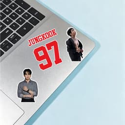 (Kém quá tặng) Set 55 hình dán trang trí JungKook cute 2026 (giao ngẫu nhiên) 8
