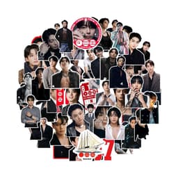 (Kém quá tặng) Set 55 hình dán trang trí JungKook cute 2026 (giao ngẫu nhiên) 6