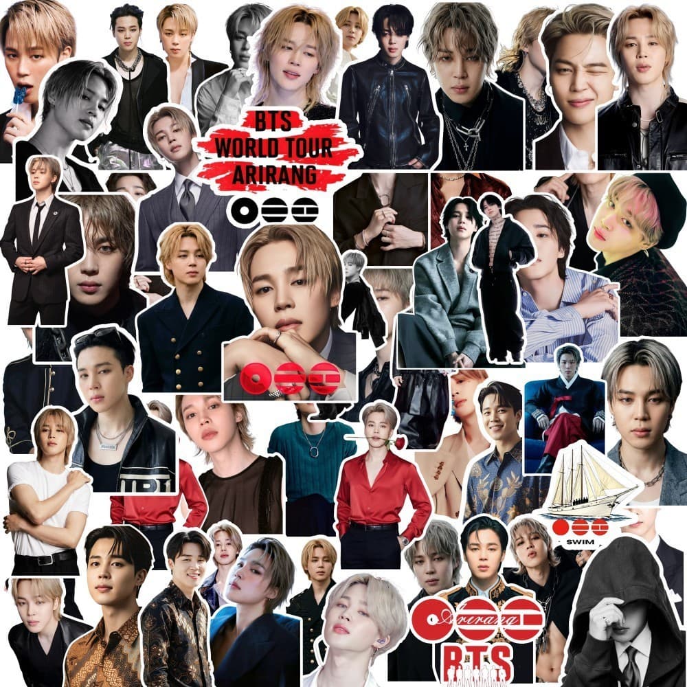 (Kém quá tặng) Set 55 hình dán trang trí Jimin cute 2026 (giao ngẫu nhiên)