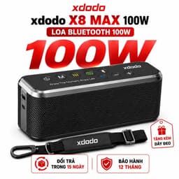 Loa Bluetooth XDODO X8 Max 100W RMS, Pin 20000mAh, Chống Nước IPX5, Âm Bass Mạnh 1