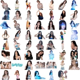 (Kém quá tặng) Set 55 hình dán trang trí Red Velvet 2026 (giao ngẫu nhiên) 3