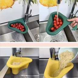 Khay Lọc Rác Gắn Bồn Rửa Bát Thiên Nga Nhựa/ Thép và Giỏ Treo Dụng Cụ Vệ Sinh Nhựa 3