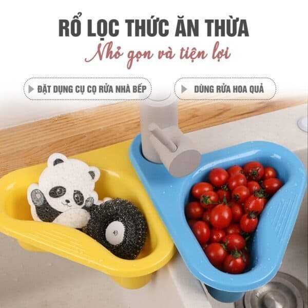Khay Lọc Rác Gắn Bồn Rửa Bát Thiên Nga Nhựa/ Thép và Giỏ Treo Dụng Cụ Vệ Sinh Nhựa
