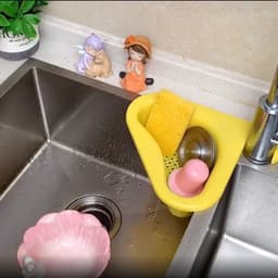Khay Lọc Rác Gắn Bồn Rửa Bát Thiên Nga Nhựa/ Thép và Giỏ Treo Dụng Cụ Vệ Sinh Nhựa 2