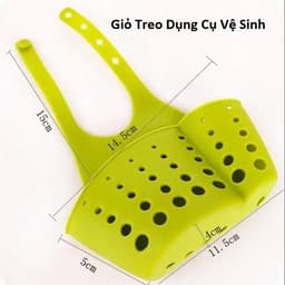 Khay Lọc Rác Gắn Bồn Rửa Bát Thiên Nga Nhựa/ Thép và Giỏ Treo Dụng Cụ Vệ Sinh Nhựa 9