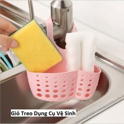 Khay Lọc Rác Gắn Bồn Rửa Bát Thiên Nga Nhựa/ Thép và Giỏ Treo Dụng Cụ Vệ Sinh Nhựa 8