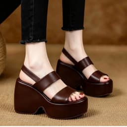 SANDAL XUỒNG ĐẾ LƯỢN 2 QUAI HẬU THẲNG – XINH SANG, TÔN DÁNG 1
