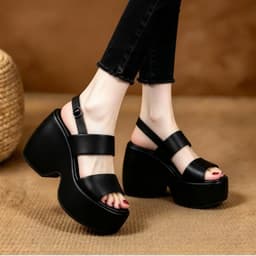 SANDAL XUỒNG ĐẾ LƯỢN 2 QUAI HẬU THẲNG – XINH SANG, TÔN DÁNG 2