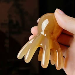 Massage da đầu hình bạch tuộc bằng nhựa giả đá và Cây Massage Đầu Bạch Tuộc 22cm. LMS 2