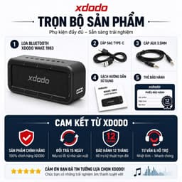 Loa Bluetooth XDODO WAKE 1983 Công Suất 50W, Chống Nước IPX7, Bluetooth 5.0, Bass Mạnh, Pin 10H, Kết Nối TWS 2 Loa 9