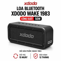 Loa Bluetooth XDODO WAKE 1983 Công Suất 50W, Chống Nước IPX7, Bluetooth 5.0, Bass Mạnh, Pin 10H, Kết Nối TWS 2 Loa 1