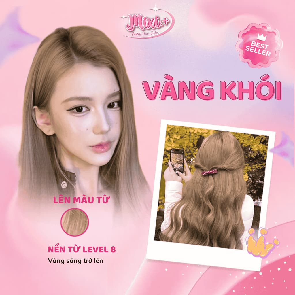 Thuốc nhuộm tóc tại nhà,  Thuốc nhuộm tóc VÀNG SÁNG KHÓI - VÀNG TRO - VÀNG KHÓI không cần thuốc tẩy tóc.|  Cheeng+