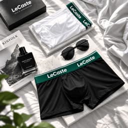 Hộp 4 Quần Lót Nam Boxer LeCaste Thun Lạnh Co Giãn 4 Chiều, Set 4 Sịp Đùi Nam Thoáng Mát Thông Hơi 6