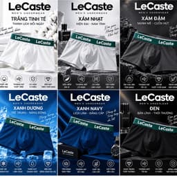 Hộp 4 Quần Lót Nam Boxer LeCaste Thun Lạnh Co Giãn 4 Chiều, Set 4 Sịp Đùi Nam Thoáng Mát Thông Hơi 3