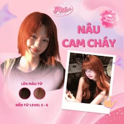 Thuốc nhuộm tóc tại nhà,  Thuốc nhuộm tóc màu NÂU CAM CHÁY không cần tẩy|  Cheeng+ 1