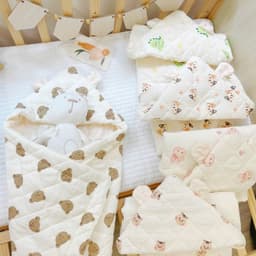 Chăn Ủ Xô Muslin Trần Bông Hạt Đậu Cao Cấp Dày Dặn Và Ấm Áp Cho Bé Sơ Sinh 1