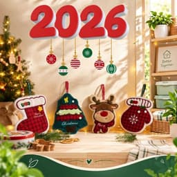 Khăn Lau Tay Nhà Bếp Họa Tiết Giáng Sinh treo tường hình cây thông và tất Noel 2026,trang trí, decor[family's house] 4