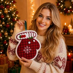 Khăn Lau Tay Nhà Bếp Họa Tiết Giáng Sinh treo tường hình cây thông và tất Noel 2026,trang trí, decor[family's house] 8