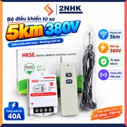 Bộ điều khiển từ xa HKSE 1km 3km 5km 380V 3 pha bật tắt động cơ máy bơm nước từ xa không dây an toàn tiện lợi 4