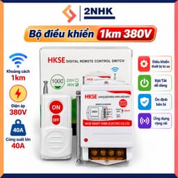 Bộ điều khiển từ xa HKSE 1km 3km 5km 380V 3 pha bật tắt động cơ máy bơm nước từ xa không dây an toàn tiện lợi 2