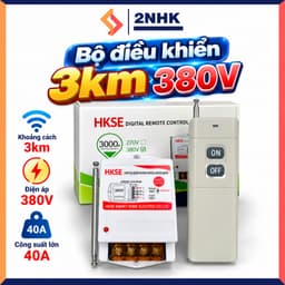 Bộ điều khiển từ xa HKSE 1km 3km 5km 380V 3 pha bật tắt động cơ máy bơm nước từ xa không dây an toàn tiện lợi 3