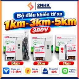 Bộ điều khiển từ xa HKSE 1km 3km 5km 380V 3 pha bật tắt động cơ máy bơm nước từ xa không dây an toàn tiện lợi 1