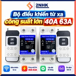 Bộ công tắc điều khiển từ xa công suất lớn 40A và 63A 220V 1km không cần khởi động từ 1