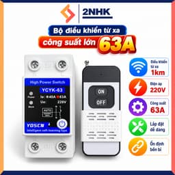 Bộ công tắc điều khiển từ xa công suất lớn 40A và 63A 220V 1km không cần khởi động từ 3
