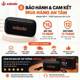 Loa Bluetooth XDODO X8-4 Công Suất 60W, Bluetooth 5.3, Pin 8000mAh, Chống Nước IPX5, Bass Mạnh, Kết Nối TWS 2