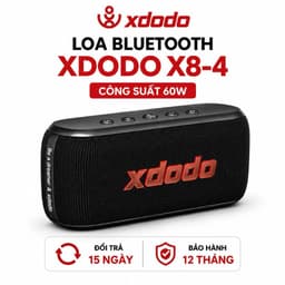 Loa Bluetooth XDODO X8-4 Công Suất 60W, Bluetooth 5.3, Pin 8000mAh, Chống Nước IPX5, Bass Mạnh, Kết Nối TWS 1